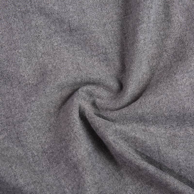 FX54869 Herringbone Design Berat Berat Poli Viscose Wool Cashmere Campuran Fabrik Untuk Saman